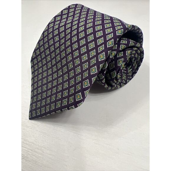 Polo Ralph Lauren Mens Tie Necktie Silk Multicolor Made in USA - Picture 1 of 5